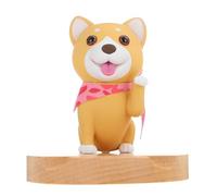 Luxshiny Soporte para Teléfono de Escritorio Diseño Creativo de Perrito, Soporte de Madera Resistente y Estable Adecuado para Proteger Móvil en Espacios de Trabajo