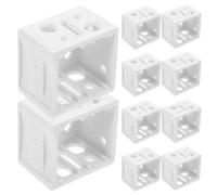Luxshiny Soportes de Montaje de 1 Pulgada Persianas de Ventana para 10 en ABS Blanco, Alta Adaptabilidad y Diseño Creativo para Instalación de Rieles Superiores
