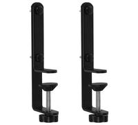 Luxshiny Soportes para Tablero de Clavijas Pequeños de Acero al Carbono, 2 Piezas, Organizadores Verticales para Escritorio de Oficina, Ahorro de Espacio para Paneles Perforados