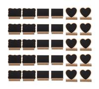 Luxshiny Tableros de Mensajes de Madera Reutilizables 30 Juegos 3 Modelos Variados para Oficina, Decoración de Bodas y Hogar, Pizarras Prácticas para Escribir Notas y Exhibición