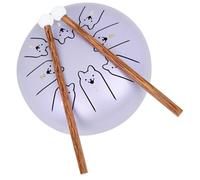 Luxshiny Tambor de Lengua Portátil de 5,5 Pulgadas en Aleación de Acero y Madera, Fácil de Usar y Rápido de Dominar para Principiantes y Percusionistas