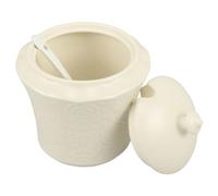 Luxshiny Tarro de Cerámica Protección contra Residuos y Agua con Tapa y Cuchara para Condimentos Capacidad 400ml Adecuado para Cocina Doméstica