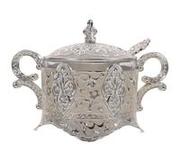 Luxshiny Tarro de Condimentos Diseño Cocina, Azucarero Tapa y Cuchara, Contenedor Multifunción para Sal, Pimienta y Miel, Adecuado para Uso Doméstico y Restaurante