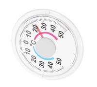 Luxshiny Termómetro de Pared Redondo Pequeño para Puertas y Ventanas, Termómetro de Plástico para Interior y Exterior, Indicador de Temperatura Preciso para Hogar y Jardín