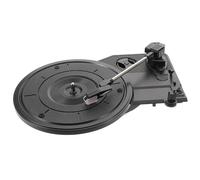 Luxshiny Tocadiscos Vintage con Movimiento de Gramófono, Mecanismo Grande de Plástico Negro, Sonido Claro y Puro, Diseño Retro Ideal para Ambientes Hogareños