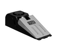 Luxshiny Tope de Puerta Alarma 9v, Metal y Plástico Negro para Hogar | Aviso de Entrada, Disuasión de Intrusos, para Puertas Abatibles Interiores, Dormitorios y Viajes