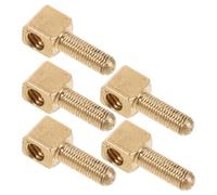 Luxshiny Tornillos Ajuste y Mejora de Estabilidad de Metal Dorados de Rana para 5 Bastón de Violín y Viola para Reparación de Violines y Violonchelos
