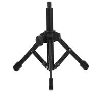 Luxshiny Trípode para Micrófono de Sobremesa de Metal Negro Soporte Estable y Plegable para Almacenamiento Fácil en Charlas y Discursos