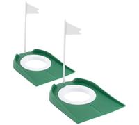 Luxshiny Vaso de Práctica para Golf Verde, Copa de Putting de Plástico Cpe Portátil, Juego de Golf Compacto para Entrenamiento Interior y Exterior, Ayuda para Mejorar el Hoyo de
