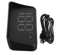 Luxshiny Velocímetro Gps para Coche, Pantalla del Velocímetro, de Plástico Negro, Brújula Integrada y Visualización de Kilómetros, para Salpicadero de Automóvil y Vehículo