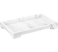 Luxspire Bandeja de tocador, bandeja de almacenamiento para tanque de inodoro de baño, bandejas de fregadero de cocina de resina, organizador de encimera para velas, jabón, toalla, perfume, decoración