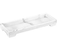 Luxspire Bandeja de tocador, bandeja de almacenamiento para tanque de inodoro de baño, bandejas de fregadero de cocina de resina, organizador de encimera de tocador para velas, jabón, toalla, perfume,