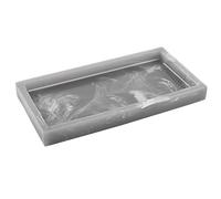 Luxspire Bandeja Rectangular Antideslizante de Resina de Cuarto de Baño, Hogar, Salón y Dormitorio, para Velas, Jabón, Planta, Mini Tamaño, 20 X 10 X 1,9cm - Ink Gris