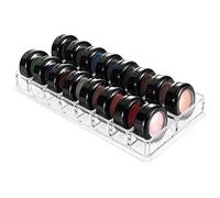 Luxspire Organizador de Sombra de Acrílico de Ojos, Organizador de Maquillaje Cosmético de 16 Espacios, Soporte de Maquillajes Pintalabios de Grande Capacidad Acrilico - Transparente
