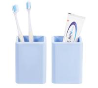 Luxspire Portacepillos de Dientes 2 Paquetes, Portacepillos de Dientes de Secado Rápido para Baño, Vasos de Diatomita para Cepillos de Dientes, Azul