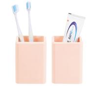 Luxspire Portacepillos de Dientes 2 Paquetes, Portacepillos de Dientes de Secado Rápido para Baño, Vasos de Diatomita para Cepillos de Dientes, Rosa