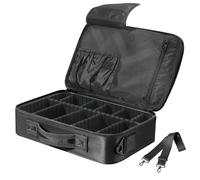 Luxspire Portátil Bolsa Cosmetica, Bolsa de Neceser con Gran Capacidad, Bolsas de Aseo, Bolso de Organizador Maquillaje en Viaje, Almacenamiento de Maquillaje Cosmético, Neceseres de Viaje, Negro