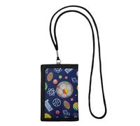 LuxStellar Brustbeutel Kinder, Geldbeutel Kinder Brustbeutel Mädchen Dreifach Gefaltete Geldbörse mit Schlüsselanhänger Portemonnaie zum Umhängen Geschenk für Jungen & Mädchen (Blauer Fußball)