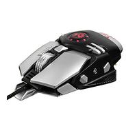Luxtech Ratón Gamer Ratón de Juego Profesional con Botones de Programación Ergonómicos Nano LED con Base y Ruedas Metálicas con Resolución 200-4800DPI