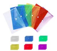 LuxTerra 36 Piezas Carpeta Transparente Colorida, Carpeta para Documentos Plástico, Bolsillos Para Documentos, con Cierre a Presión, para Oficina, Casa, Escuela (6 Colores)