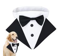 Luxurious Dog Tuxedo Harness - Dog Tuxedo Collar | Elegant Dogs Tuxedos and Bandanas | Comfortable Bandana Collar For Formal Dogs Costumes Engagement Birthday