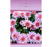 Luxurious Spring Floral Notebook with Pink Chrysanthemums | 120 Pages | 6" x 9" | College Ruled Journal | Volume 3