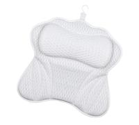 Luxury Bath Cushion - Soft Tub Pillow for Neck Back Relaxation | 3D Air Mesh with Suction Cups, Ergonomic Headrest Design, Quick Dry Support for Comfortable Home SPA Bathing and Stress 18.5x16.54 in