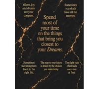 Luxury Black & Gold Marble Journal with Motivational Quotes: A premium inspirational notebook with elegant marble, uplifting quotes and relaxing ... work, planning, gratitude, self-growth