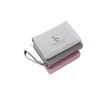 Luxury Brand - Cartera pequeña para mujer, tarjetero, billetera corta con monedero para mujer, piel sintética, mini bolso de mano, Green, Talla única