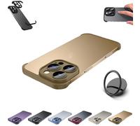 Luxury Corner Edge Pad Lens Protector for Iphone Series, Soft Tpu Silicone Cover Slim Shockproof Thin Lens Protection Case, Premium Frameless, for Iphone12 13 14 15 16 Pro Max (16ргomаx,Gold)