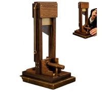 Luxury Desktop Cigar Cutter,Vintage Guillotine-Style Cutter with Wood & Metal Display Base,Unique Tabletop Manual Trimmer Tool Accessory,for Cigar Lounge Home Bar Decor