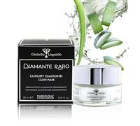 Luxury Diamond Glow Mask - Mascarilla de gel blanqueante facial con aloe vera, efecto iluminador, 50 ml Gioiello Liquido