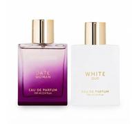 Luxury Eau de Parfum Date&WhiteOud Premium 100ml Each | Long-Lasting Perfume Spray for Women & Men | Luxury Fragrance Duo | Daily Wear & Special Occasions | Elegant Gift Set | 2 x 100ml