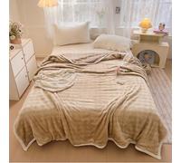 Luxury Faux Rabbit Fur Blanket, Warm Thick Soft Flannel Bed Couch Sofa Plush Blanket, Double-Sided Cozy Breathable Thermal Air Conditioning Blankets for All Seasons