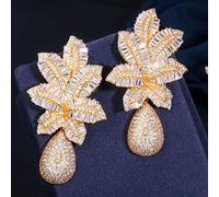 Luxury grande caída de hojas flores micro cúconia Pendimiento de bodas pavimentadas para mujeres