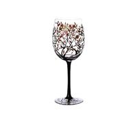 Luxury Hand Painted Four Seasons Crystal Wine Glass Set 450ml 7x22cm Stained Art Stemmed Glassware Tree Branch Leaf Design Elegant Decorative Lolita Style Glass for Home Dining Parties Gift for Wine L