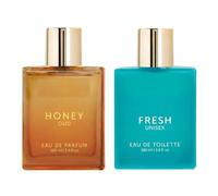 Luxury Honey&Fresh Perfume Set 100ml Each | Eau de Parfum for Women & Men | Long-Lasting Fragrance Spray | Premium Scent Duo | Everyday Wear | Pack of 2