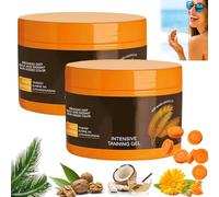 Luxury Intensive Tanning Accelerator Cream,Tanning Gel,Natural Tanning Accelerator Cream,Tanning Cream for Instant Tan, Achieve A Natural Tan with Natural Ingredients (2pcs)