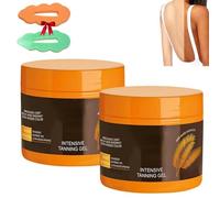 Luxury Intensive Tanning Gel,Natural Tanning Accelerator Cream Gel,Accelerator Cream Brown Tanning Gel, Dark Brown Tanning Gel For Sunbeds & Outdoor Sun (2pcs)