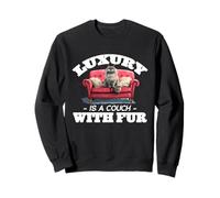 Luxury is a couch with fur Sudadera