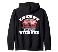 Luxury is a couch with fur Sudadera con Capucha