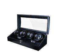 Luxury Luxury Automatic Rotate Watch Winder 8+9 Leather Storage Wood Shell + Leather Pillow + Piano Paint + Tempered Glassbrown-64X26X21.3Cm(Black-64X26X21.3Cm