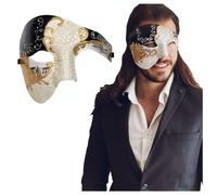 Luxury Mask Máscara de lujo para hombre, fantasma de la ópera, diseño vintage, media máscara - Multi - talla única