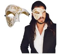 Luxury Mask Máscara de lujo para hombre, fantasma de la ópera, diseño vintage, media máscara - - talla única