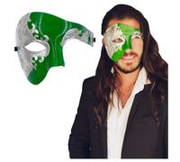 Luxury Mask Máscara de lujo para hombre, fantasma de la ópera, diseño vintage, media máscara - Verde - talla única
