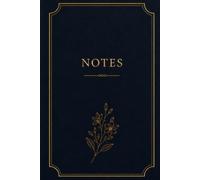 Luxury Minimalist Notebook | 6" x 9" | 120 Lined Pages: Elegant Midnight Navy Composition Notebook for School & Office Supplies