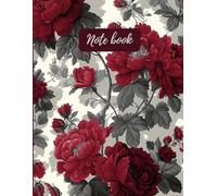 Luxury Red Flower Notebook - Elegant Floral Journal for Notes, Planning & Personal Writing