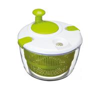Luxury salad spinner and salad plate, BPA-free plastic and easy to clean, large, white/green, 25 x 25 x 20.5 cm