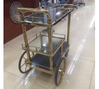 Luxury Serving Cart, 5-Star Hotel Food & Tea Trolley, Bar Cart for High-End Villas(B)