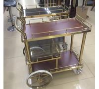 Luxury Serving Cart, 5-Star Hotel Food & Tea Trolley, Bar Cart for High-End Villas(D)
